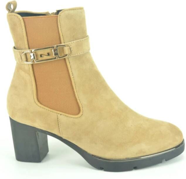 Nathan-Baume Camel Daim Botje +Gar. DZ. 5cm Bruin Dames