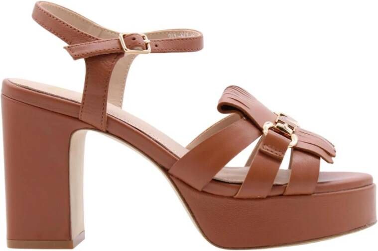 Nathan-Baume Oranje Hoge Hak Sandalen Brown Dames