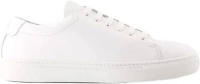 National Standard Witte en Groene Leren Lage Sneakers White Heren