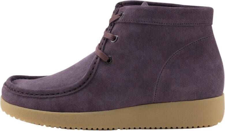 Nature Footwear Emma Chrome Free Suede Laarzen Purple Dames