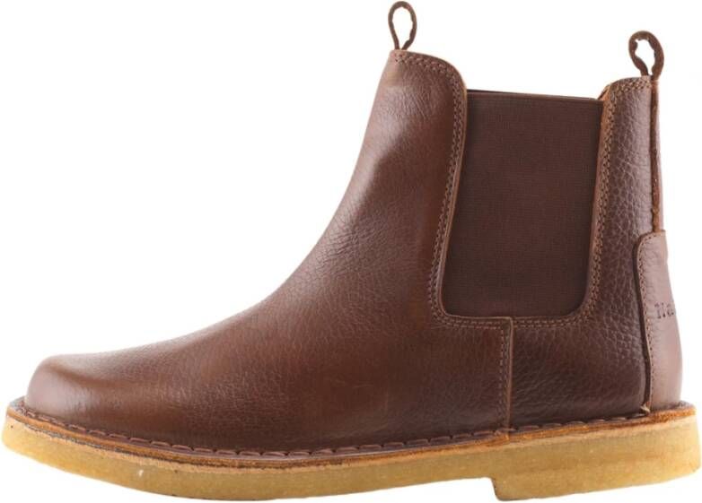 Nature Footwear Handgemaakte Leren Chelsea Laars Tobacco Brown Dames