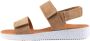 Nature Footwear Karen Suède Sandaal Toffee Beige Dames - Thumbnail 1
