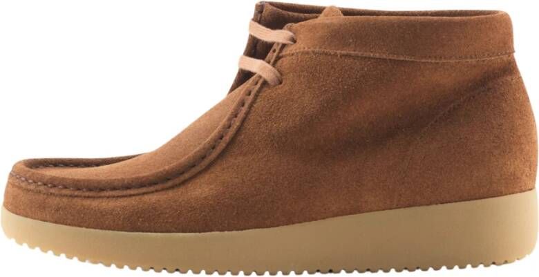 Nature Footwear Suède Veterschoen Brown Dames
