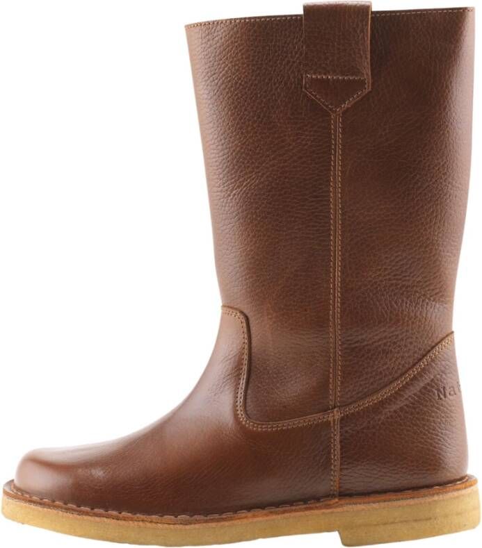 Nature Footwear Tabak Leren Hoge Laarzen Luna Brown Dames