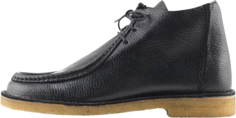 Nature Footwear Zwarte Leren Chelsea Laars Black Heren