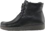 Nature Footwear Zwarte Leren Laars met Chroomvrije Lamsvachtvoering Black Dames - Thumbnail 1