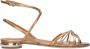 Ncub Bruine Gelamineerde Sandalen met Enkelband - Thumbnail 1