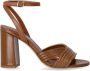 Ncub Bruine sandaal met gekruist detail Brown Dames - Thumbnail 1