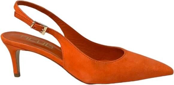 Ncub Hoge Hak Pumps Decollete Schoenen Orange Dames