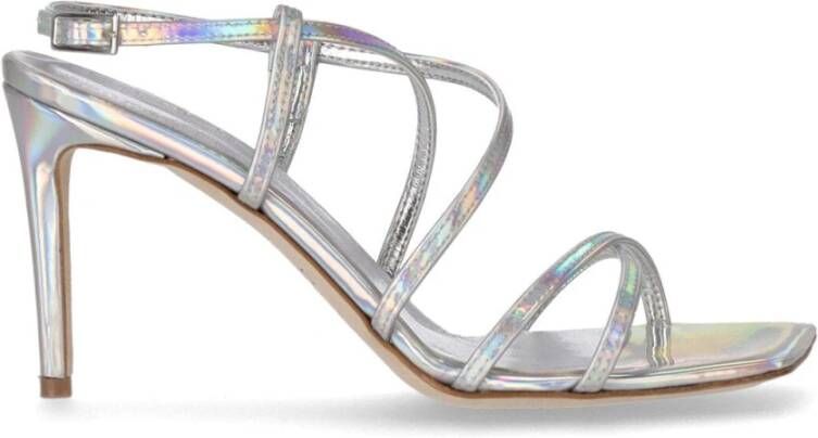 Ncub Sandalen PREWI SILBERNE SANDALE MIT ABSATZ in zilver
