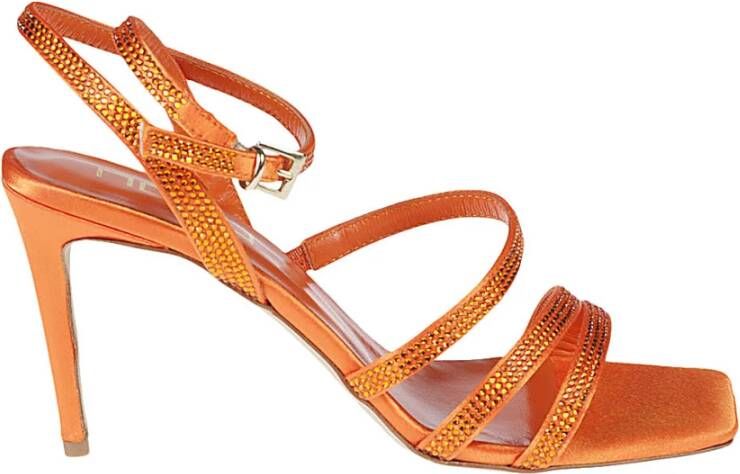 Ncub Oranje Satijnen Sandalen