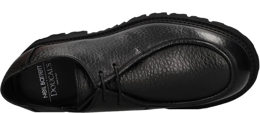 Doucal's Heren tumbled lederen veterschoen | zwart Black - Foto 4