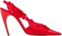Nensi Dojaka Rode Satijnen Slingback Hakken Red Dames - Thumbnail 1