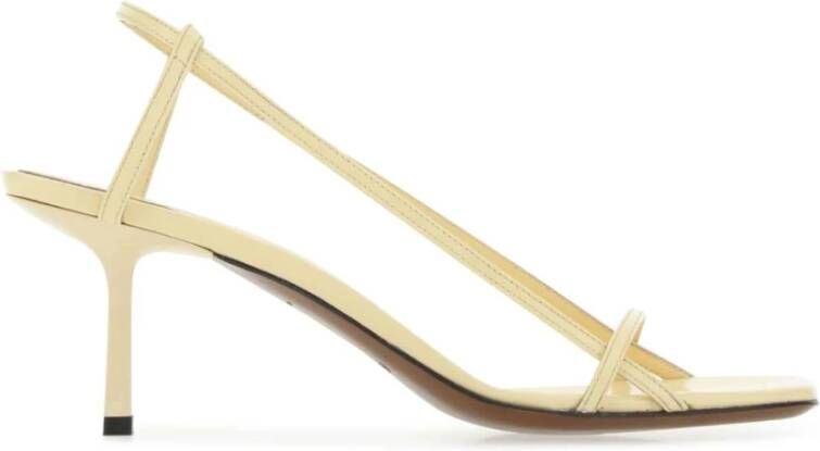 Neous Crème lederen merga -sandalen Yellow Dames