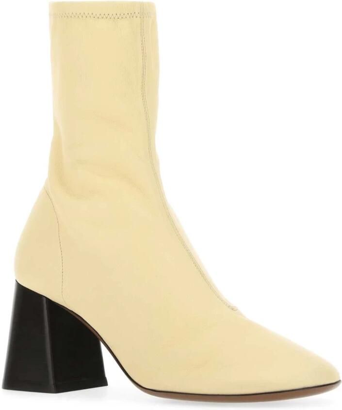 Neous Crème lederen lepus enkellaarzen Yellow Dames - Foto 2