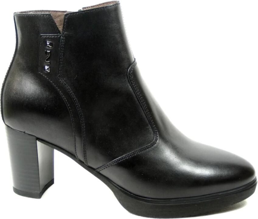 Nerogiardini Leren Enkellaarsjes Black Dames