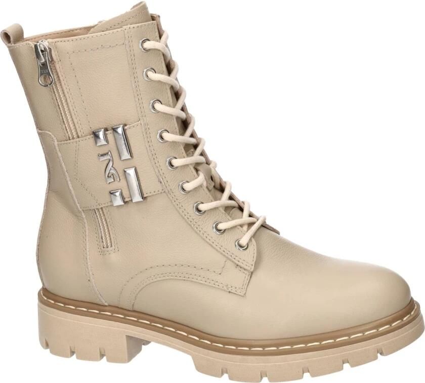 Nerogiardini Leren Enkellaarzen voor Modeliefhebbers Beige Dames