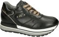 Nerogiardini Leren Dames Sneakers met Vetersluiting Zwart - Zwart