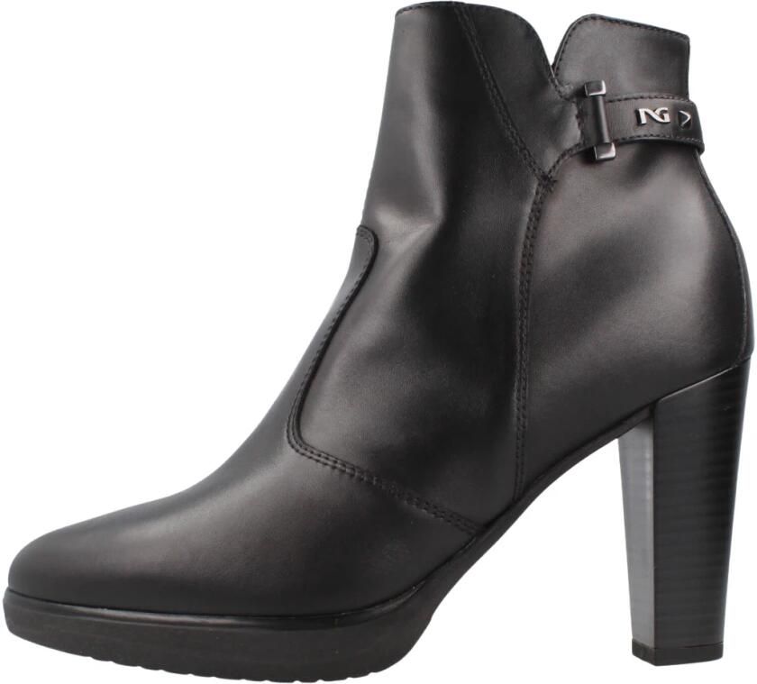 Nero Giardini NeroGiardini Dames enkellaars met hak I617270D-100 Zwart