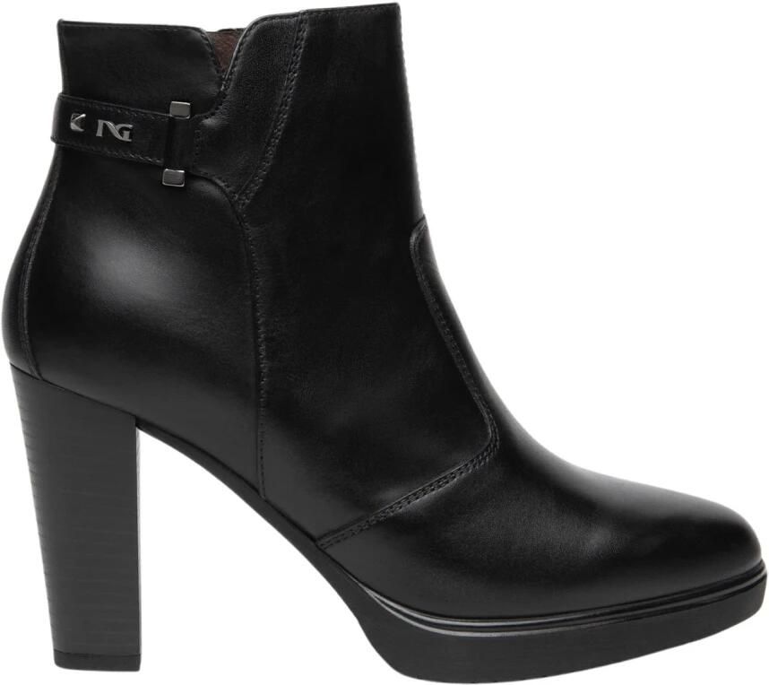 Nero Giardini NeroGiardini Dames enkellaars met hak I617270D-100 Zwart