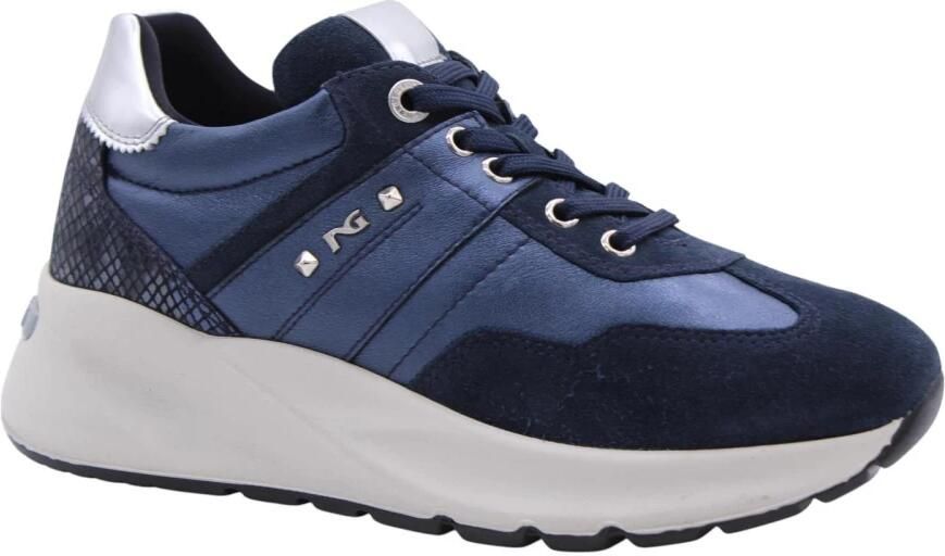 NeroGiardini Sneakers Velour 225 Etoile Jeans T.Brill Zilver Turandot N Fashion Wear Vrouwen