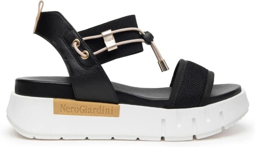 Nerogiardini Zwarte Lage Sandalen Elegante Zomerstijl Black Dames - Foto 3