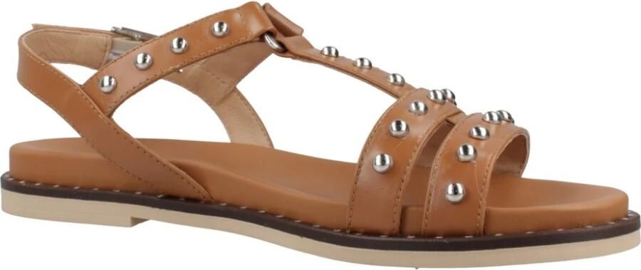 NeroGiardini Nero Giardini E615921D Platte sandalen Dames Sandalen Cognac