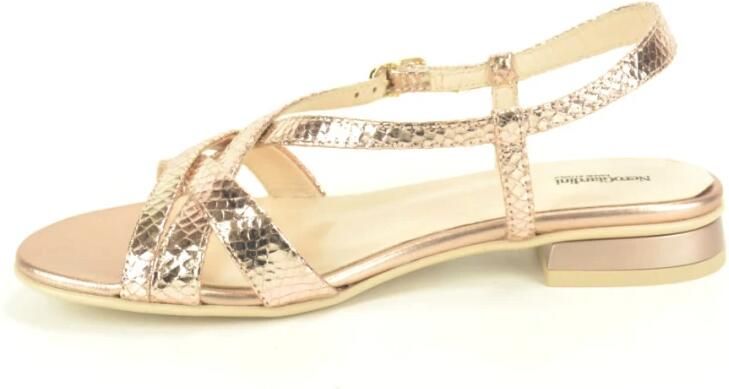 Nerogiardini Rose print bandjes Sand. plat - Foto 3