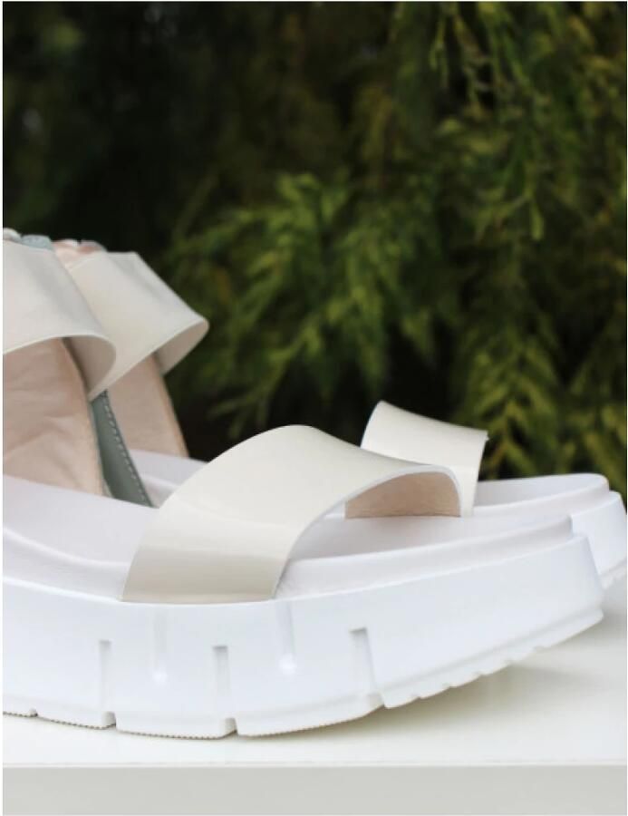 Nerogiardini Beige Dames Sandalen met Platform en Elastisch Rubber Beige - Foto 2