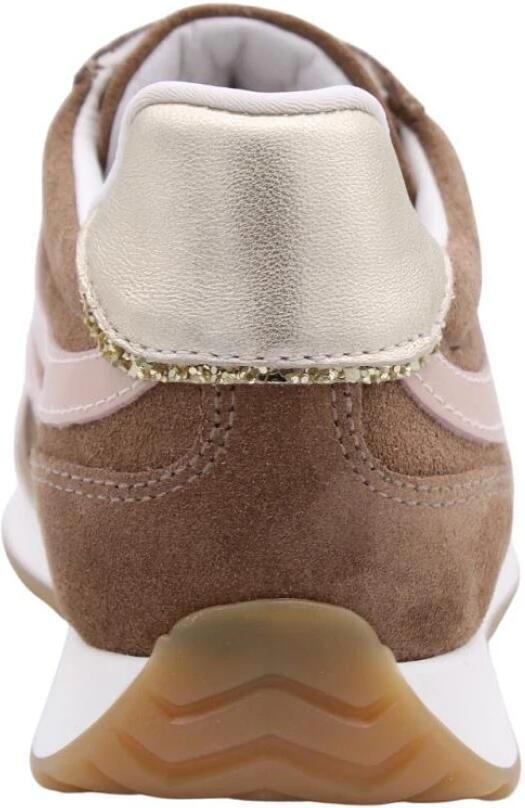 NeroGiardini Sneaker Velour Nappa Pandora Rosa Etoile Miele T.Glitter G Fashion Wear Vrouwen - Foto 4