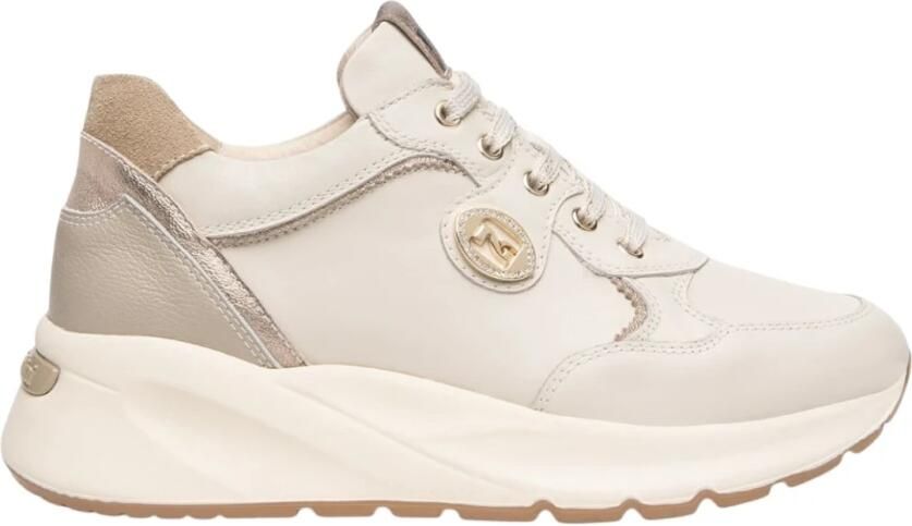 NeroGiardini Sneaker Velvet 1039 Etoile Leo Cairo Beige Velour Camel Pu Fashion Wear Vrouwen