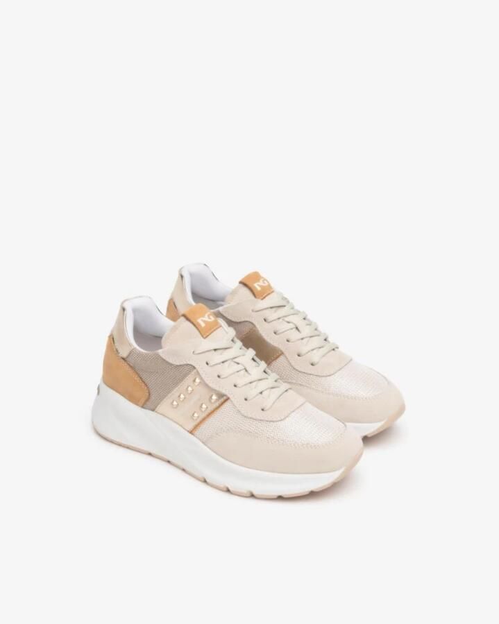 Nero Giardini 512863 Sneakers Leren Sneaker Dames Beige - Foto 4