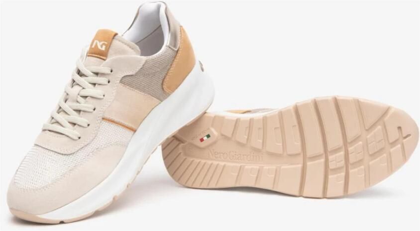 Nero Giardini 512863 Sneakers Leren Sneaker Dames Beige - Foto 7