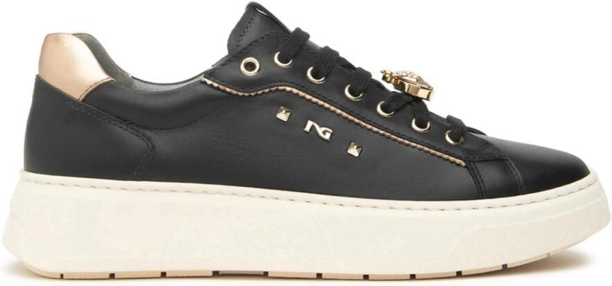NeroGiardini Sneaker Zwarte Handschoen Nettuno Sandaal Tr Gonzaga 8004 Beige Fashion Wear Vrouwen