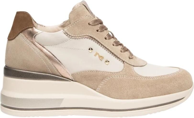 NeroGiardini Sneaker Velour Velvet Milk 1039 Lunare Tortora Velour Malt Fashion Wear Vrouwen