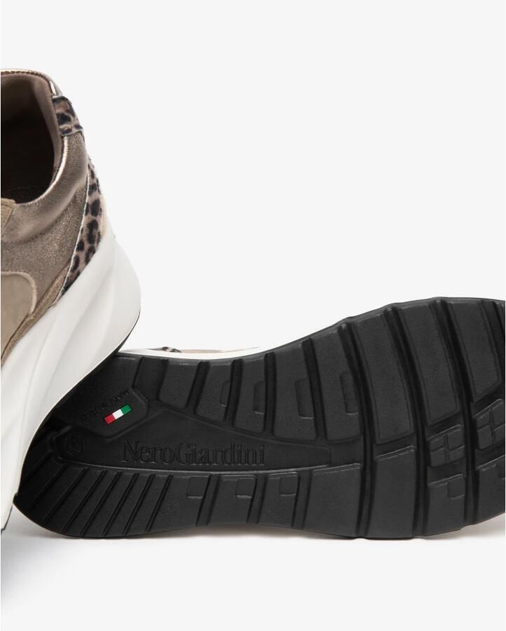 NeroGiardini Sneaker Arold Velo Taupe T.Zoro Modder Etoile Luipaard T.Pluvia Fashion Wear Vrouwen - Foto 6