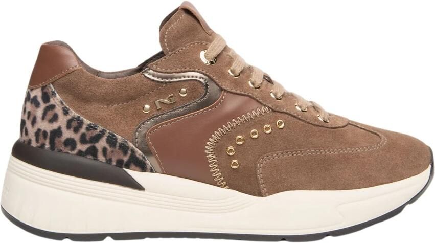 NeroGiardini -Sneaker Velours Armenia Leer T.Crom Taupe T.Pluvia Patroon 1 Fashion Wear Vrouwen - Foto 3