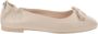 Nerogiardini Klassieke Leren Ballerina Schoenen Beige Dames - Thumbnail 1
