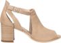 Nerogiardini Beige Leren Enkellaarzen met 7cm Hak Beige Dames - Thumbnail 3
