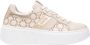 Nerogiardini Beige Leren Monogram Sneakers met Studs - Thumbnail 1