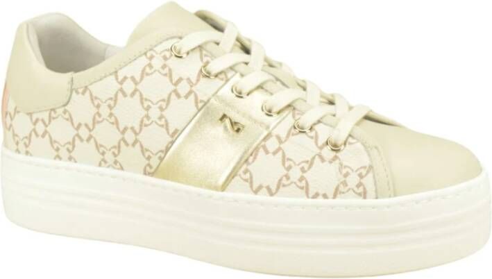 Nerogiardini Beige Logoprint Sneaker Beige Dames