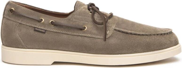 Nerogiardini Beige Platte Schoenen Barca Stijl