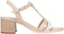 Nerogiardini Beige Sandaal met Medium Hak - Thumbnail 1