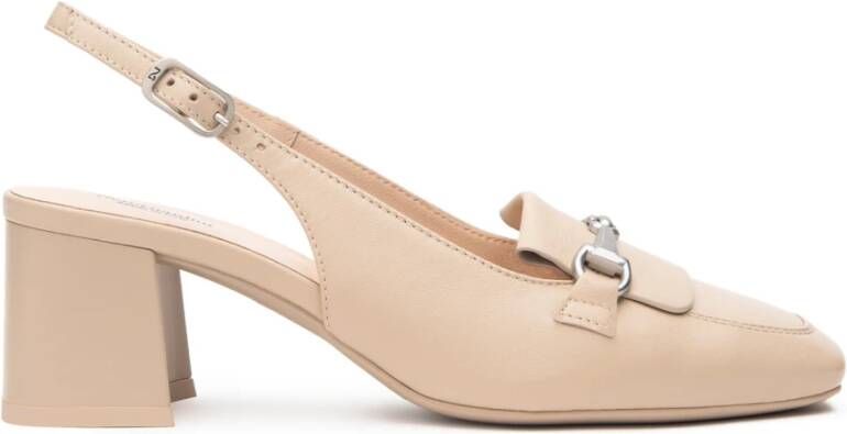 Nerogiardini Beige Sandalen met Moc Band