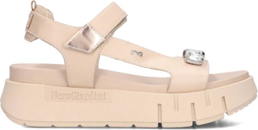 Nerogiardini Platform Sandalen voor Vrouwen Beige Dames - Foto 4