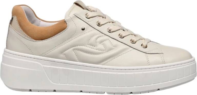 Nerogiardini Beige Sneakers met Italiaans vakmanschap