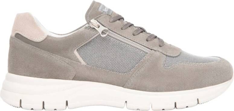 Nerogiardini Beige Sneakers met Ritssluiting