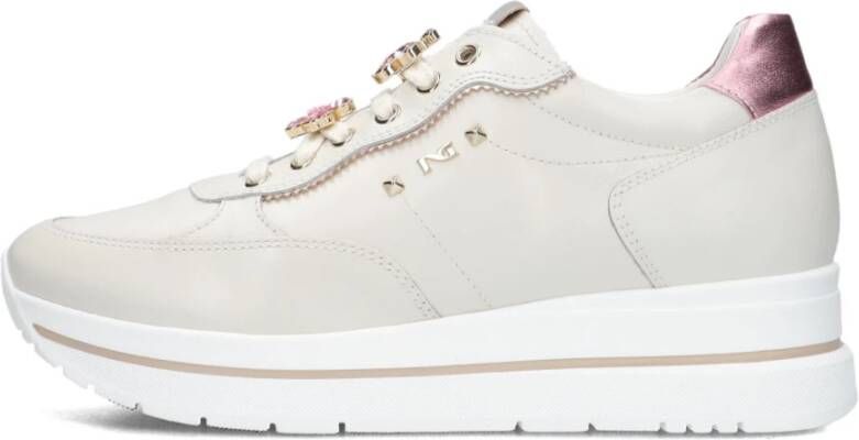 Nerogiardini Beige Sneakers voor Vrouwen Beige Dames