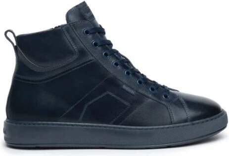 Nerogiardini Blauwe Hoge Top Sneakers Blue Heren