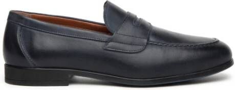 Nerogiardini Blauwe leren heren loafers